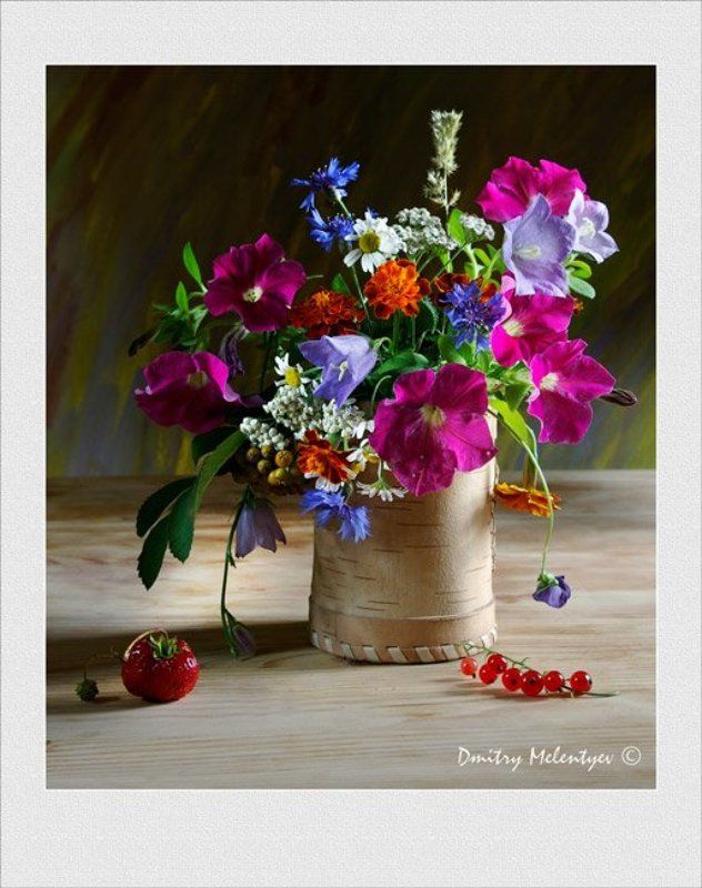 цветы ягоды лето summer berries flowers Летний букет | Summer bouquetphoto preview