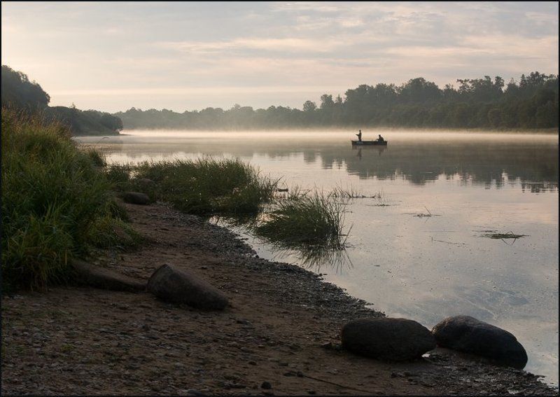 старая ладога, сопки, волхов, рыбак, утро, рассвет, туман photo preview