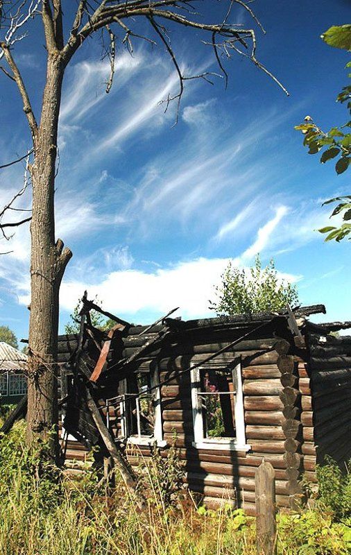 бологое, пожарище, небо Пожарищеphoto preview