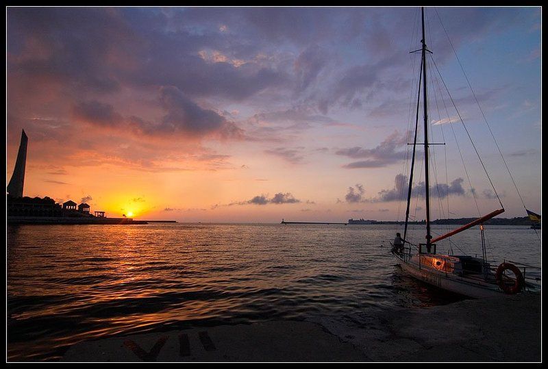 море, крым, солнце, причал photo preview