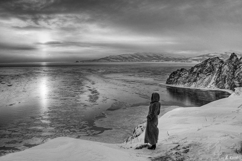 магадан колыма море закат solitude девушка одиночество на краю земли... #2photo preview