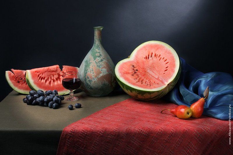 арбуз, груши, виноград Натюрморт с арбузомphoto preview