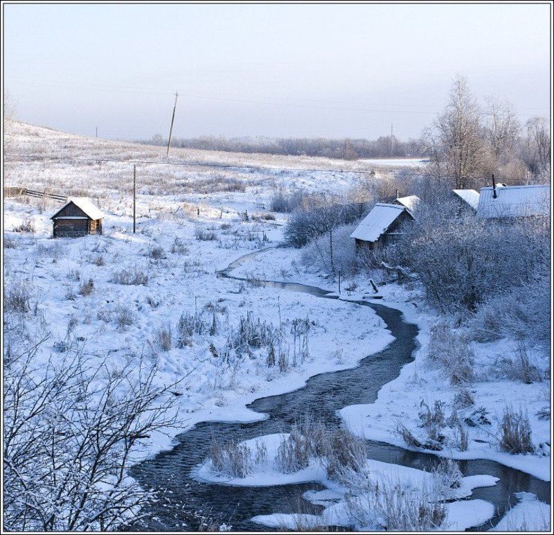 ферапонтово, русский_север, зима О бегущем вдаль ручьеphoto preview