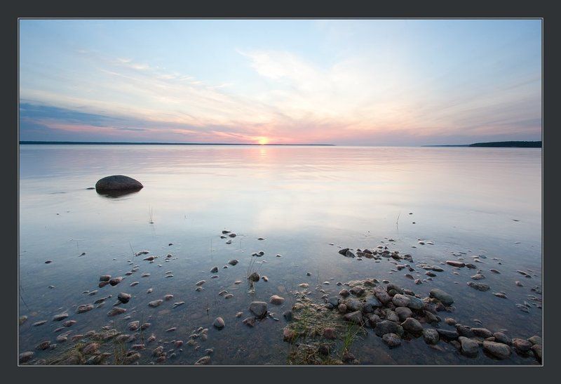 приморск, вечер, берег, залив вечером в Приморскеphoto preview