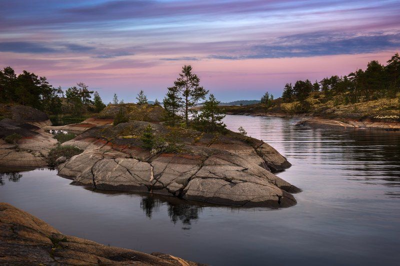 карелия, ладога, рассвет, белая ночь, озеро,  БЕЛАЯ НОЧЬ НА \