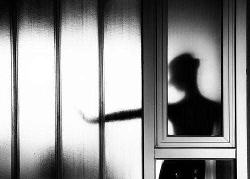 Behind the window