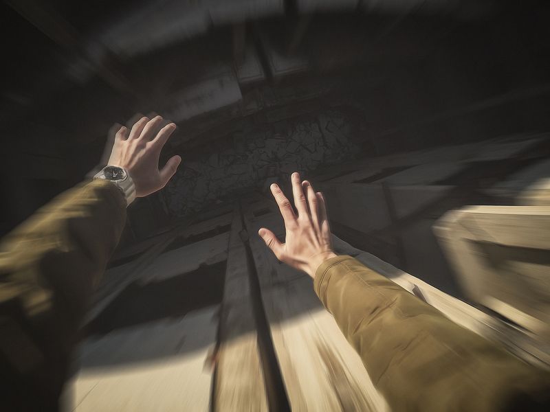 hands, POV, fall, danger Fallphoto preview