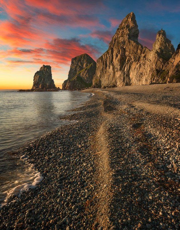 Приморский край заповедник рассвет море солнце Дальневосточные мотивыphoto preview