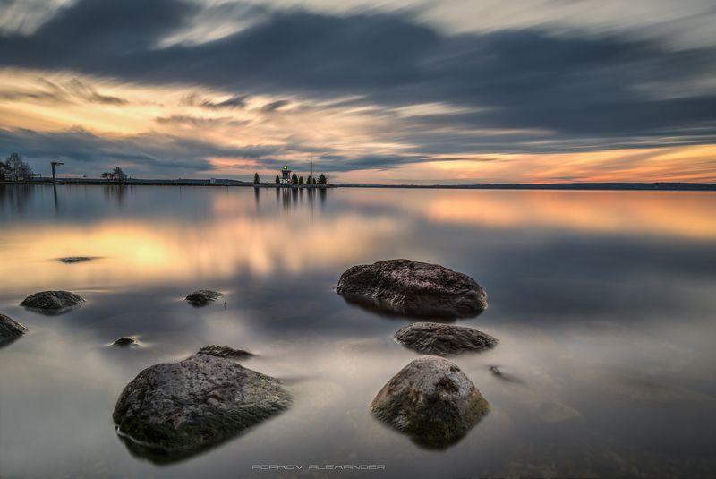 апрель 2017 сумерки минское море выдержка Догорал закатphoto preview