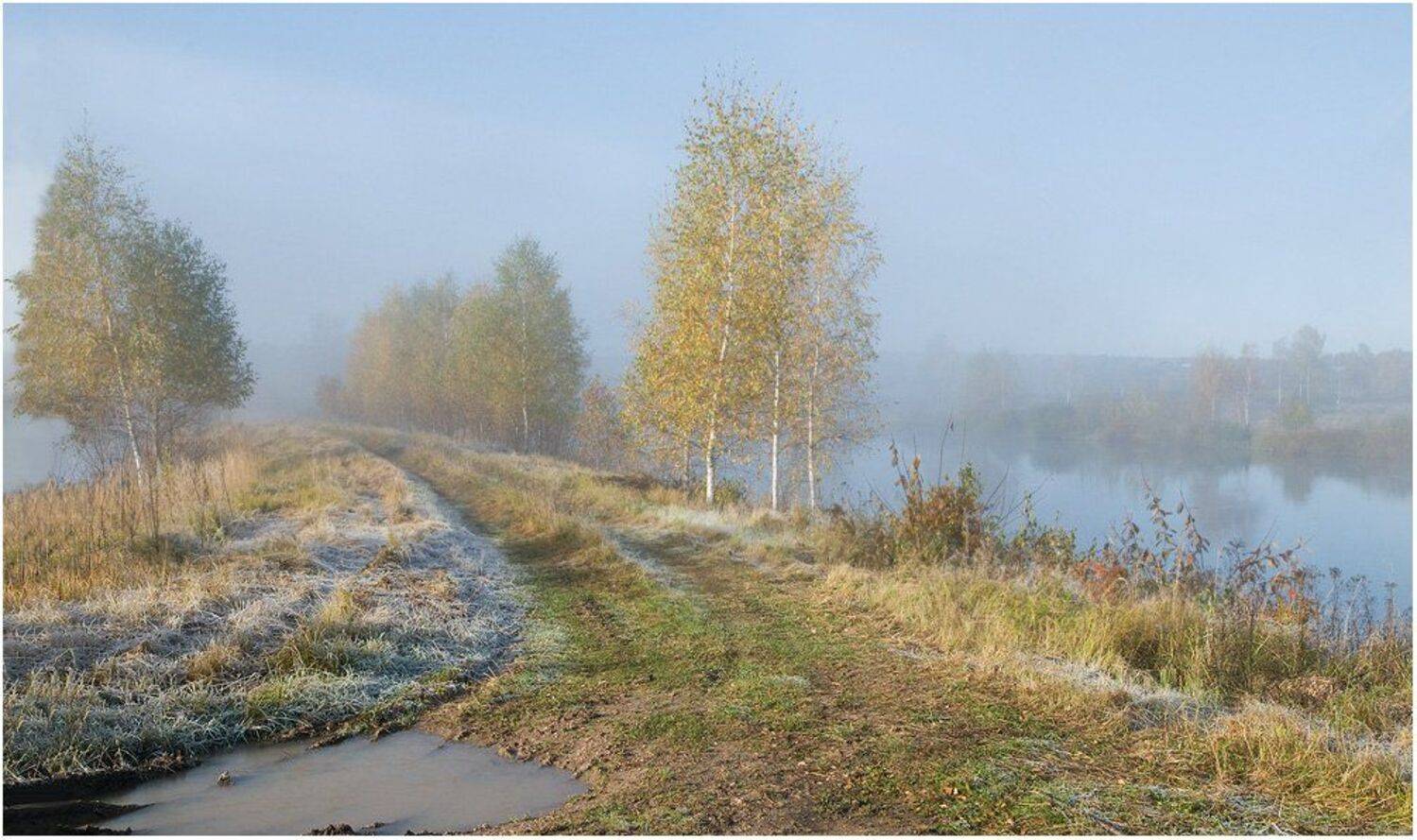 Осенние акварели. Автор: Dmitry D.Orange осень, туман, рассвет, Dmitry D.Orange