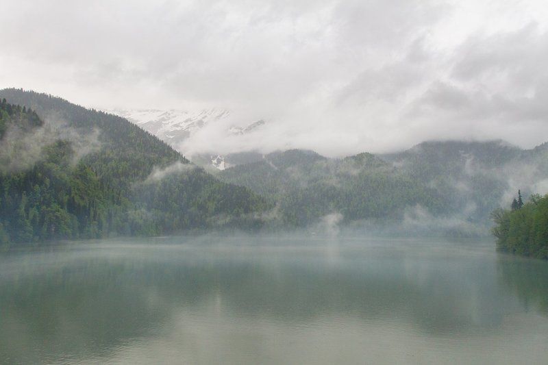 абхазия, рица, пейзаж, природа, горы Smoke on the waterphoto preview