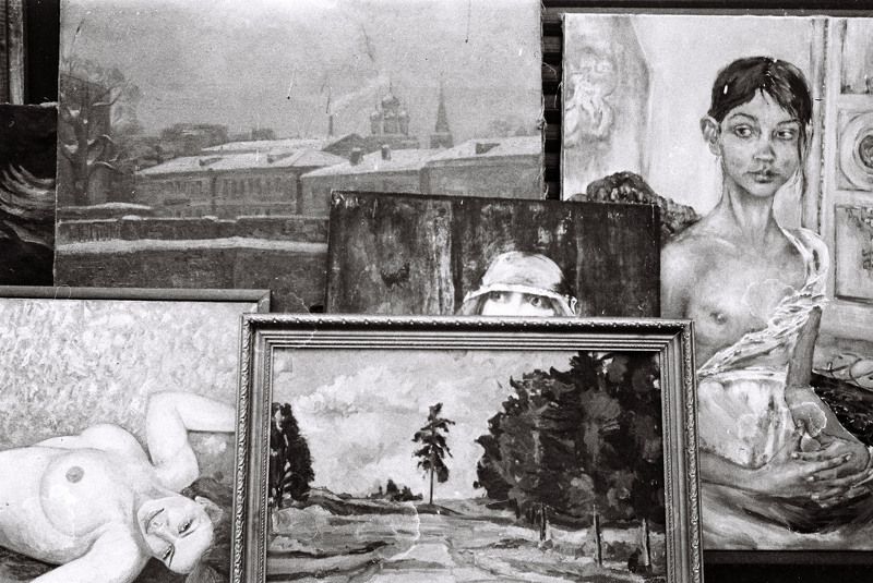 Москва Вернисаж Ч.Б LEICA M6  photo preview