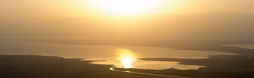 Sunrise over dead sea