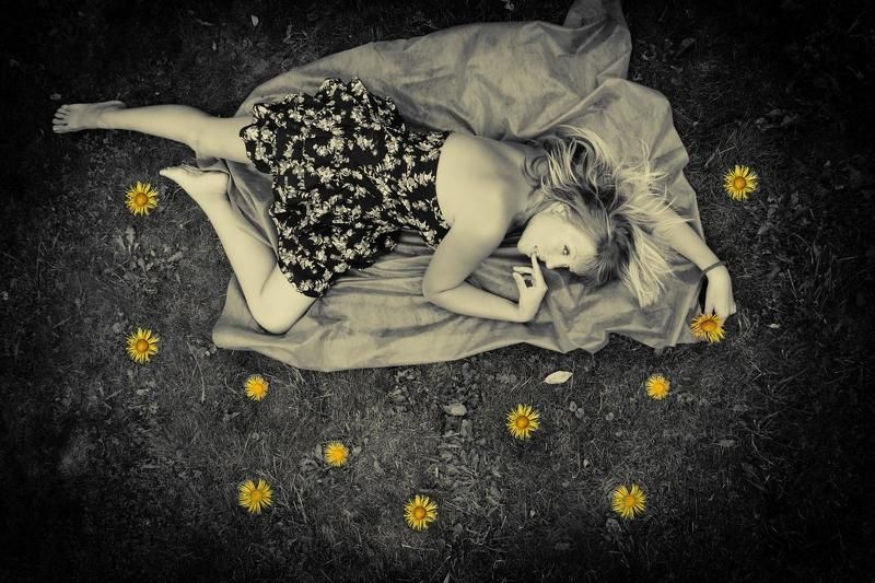 девушка, красота, цветы Одых...photo preview