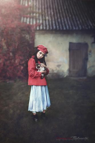 Portrait with a cat