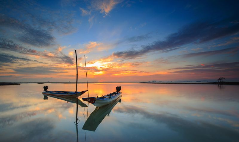viet nam, lake, boat Togetherphoto preview