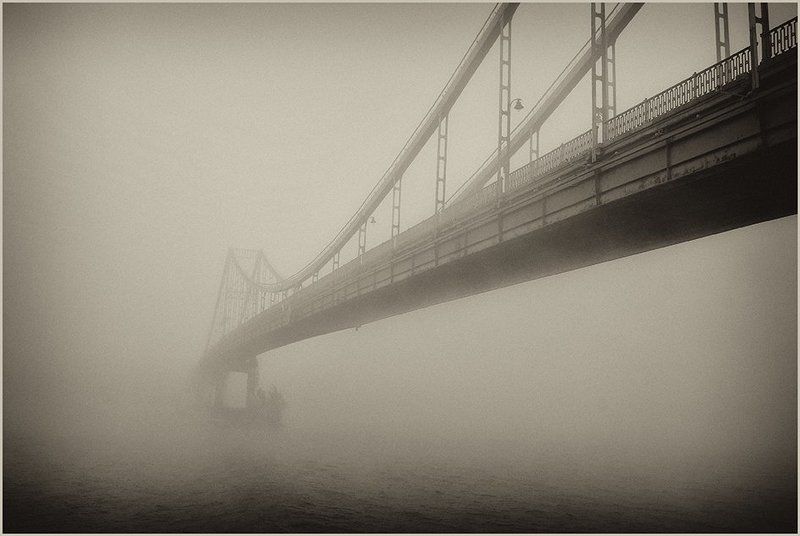мост, река, туман Мосты в туманphoto preview