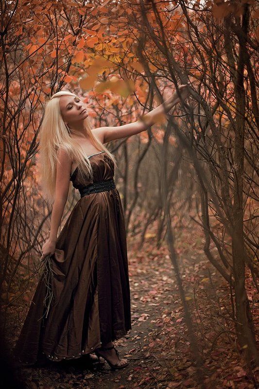 портрет, осень, девушка, лес Осенние мыслиphoto preview