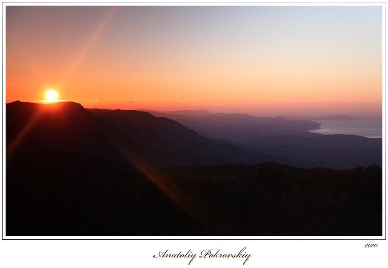 рассвет, утро, кара-еау, караби, крым Возвращение Богаphoto preview