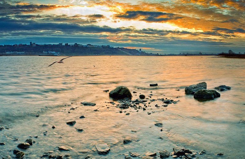 осень, закат, река история одного закатаphoto preview