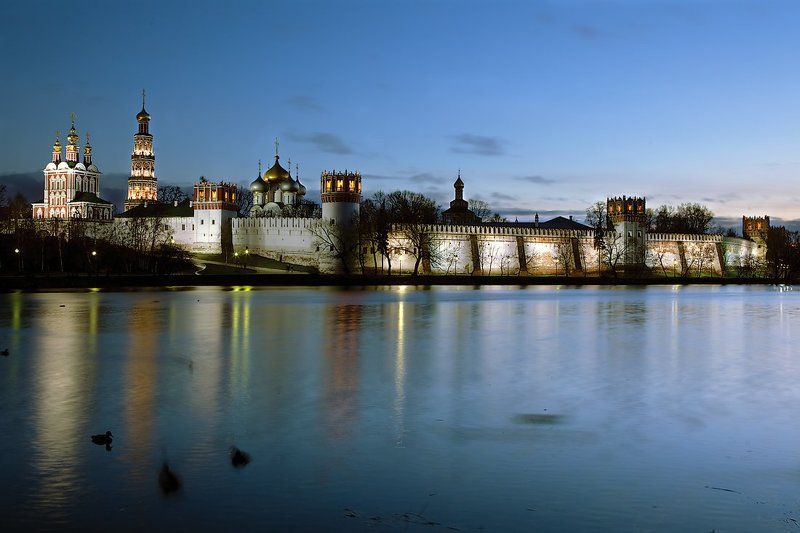 новодевичий монастырь, москва, вечер, ночное фото Новодевичий...вечерphoto preview