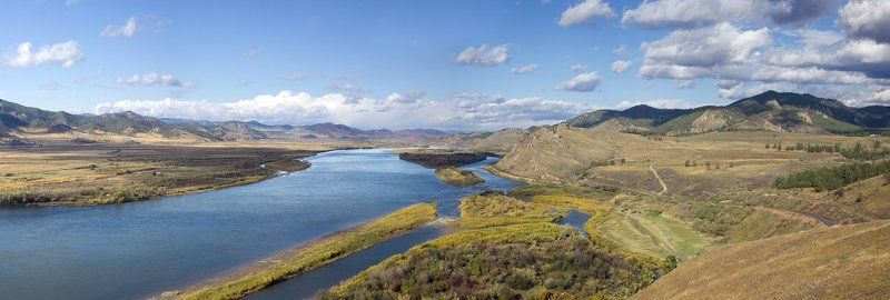 путешествие, бурятия, пейзаж, панорама, осень, уда, спящий, лев photo preview