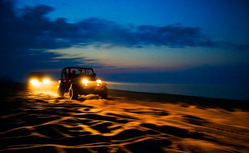 джиппинг, песок, ночь, море Beach Racingphoto preview