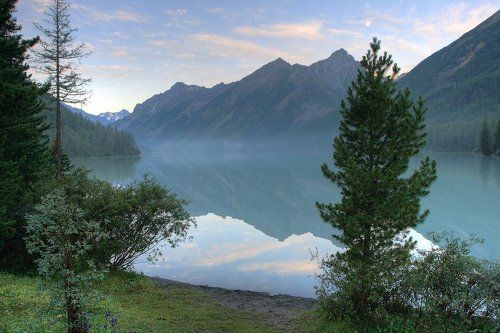 Вид из палатки в 6:00