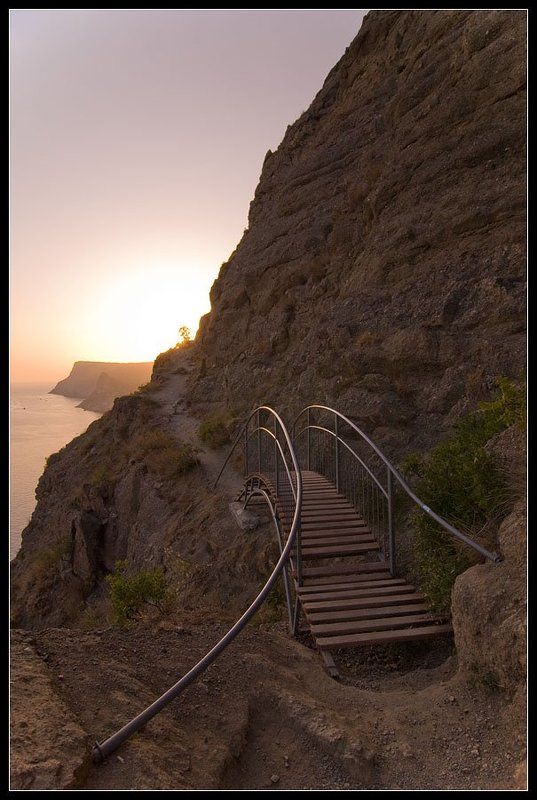 крым, море, лето, закат, пейзаж, горы, тропа photo preview