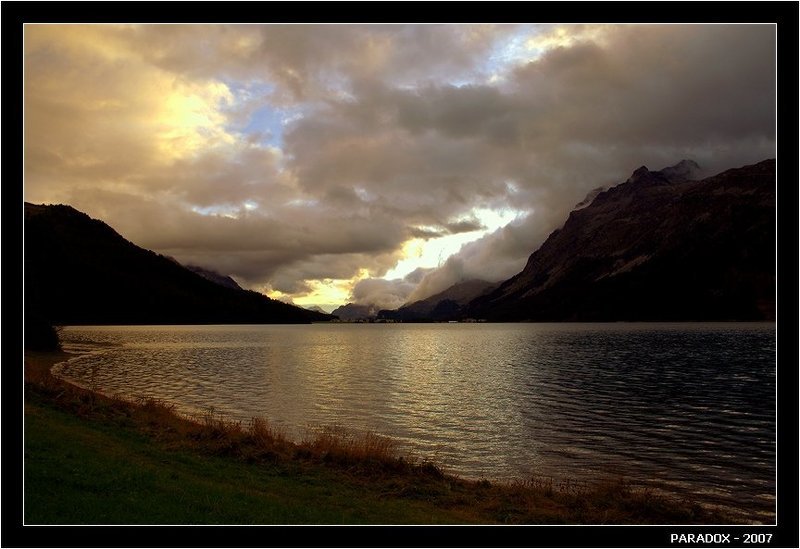 швейцария, switzerland,озеро, сильваплана, вечер, paradox Вечера на озере близ Сильвапланыphoto preview