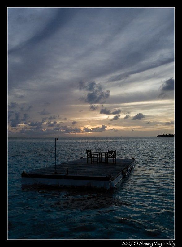 мальдивские острова мальдивы san island закат Рамантический закат.photo preview