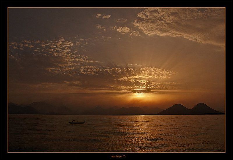 skadar lake вечер лодка Предзакатная....photo preview