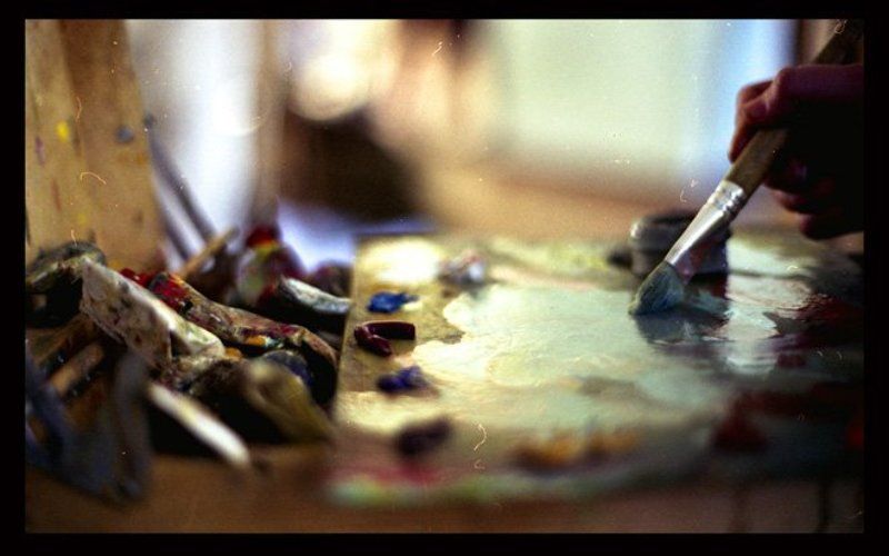 краски, масло, художник, палитра, кисть, рука the colors of my lifephoto preview