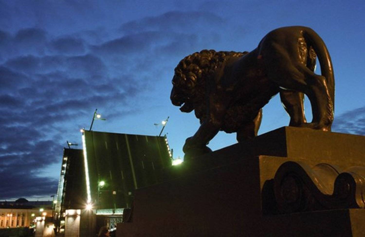 лев, мост, питер, ночь, белые ночи, город, Svetik