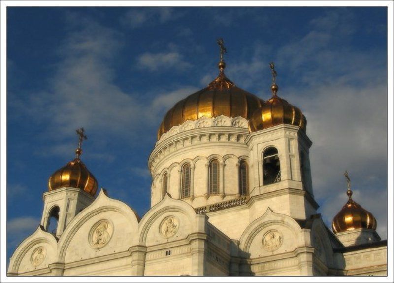 храм, москва, город, закат, солнце, купола, золото В золоте заката...photo preview