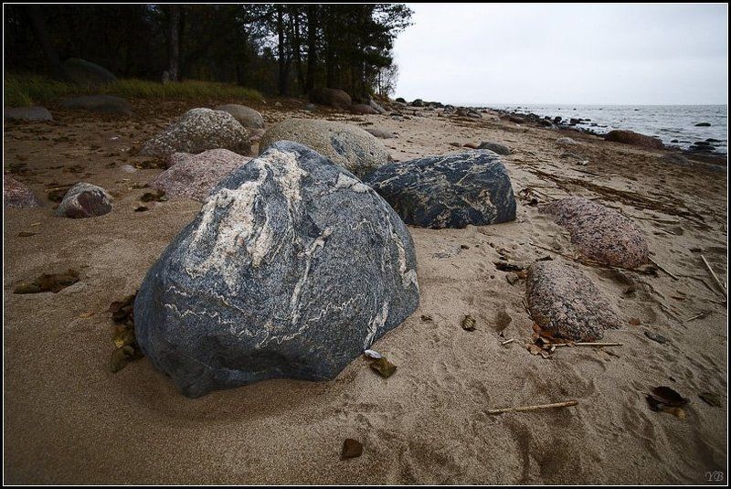 финский залив, камни, осень, камушкиphoto preview