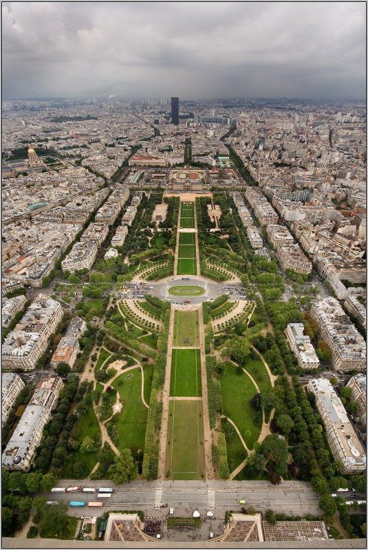париж, с башни, эйфелева, марсово поле ***photo preview