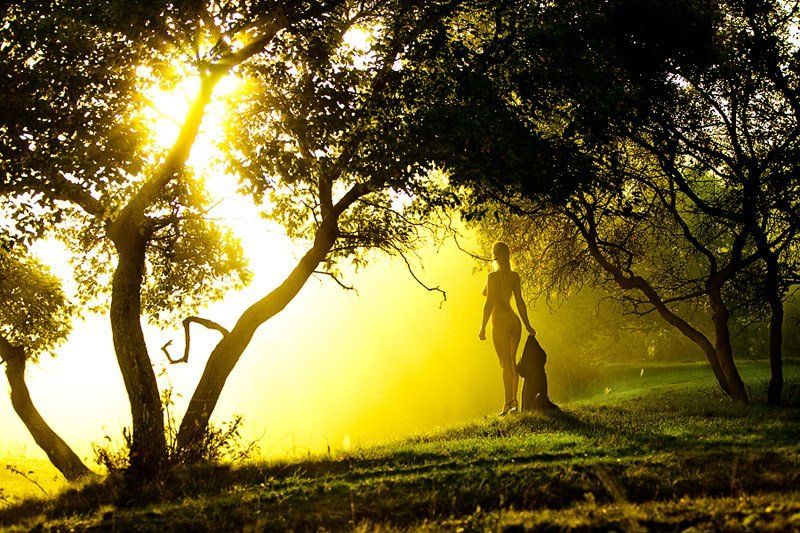 женщина утром, ню Встреча нового дняphoto preview