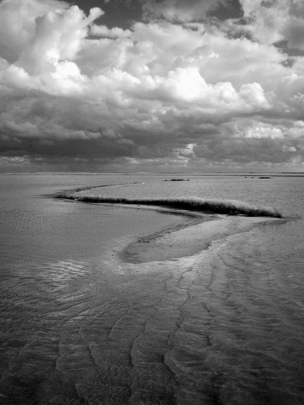 ч/б, облака, вода, степь, поля, коса, гейзер, херсон, photo preview