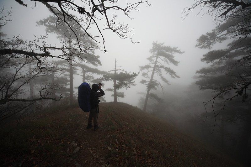 крым, туман, горы туманphoto preview