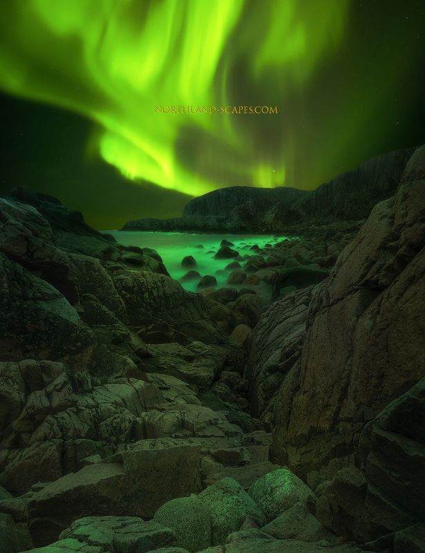 aurora borealis, северное сияние, кольский полуостров, дальние зеденцы Aurora Borealisphoto preview