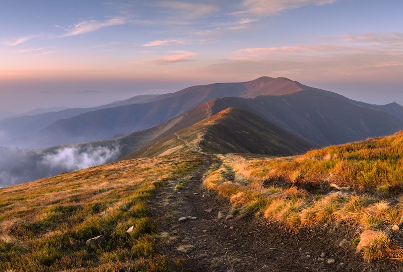 украина, карпаты, горы, боржавский массив, гора стой, гора великий верх Боржавское утроphoto preview