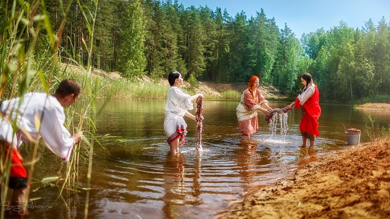 прачки, стирка, речка, девушки, лето, солнечно, рехов, сергейрехов, rekhov, sergejrekhov На речке...photo preview