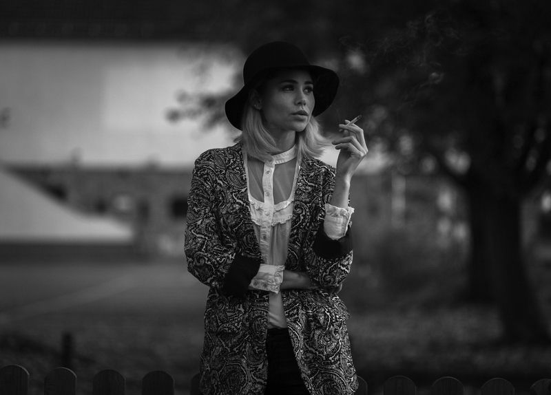 portrait, b/w, black and white, bokeh, art, fashion Marlenaphoto preview