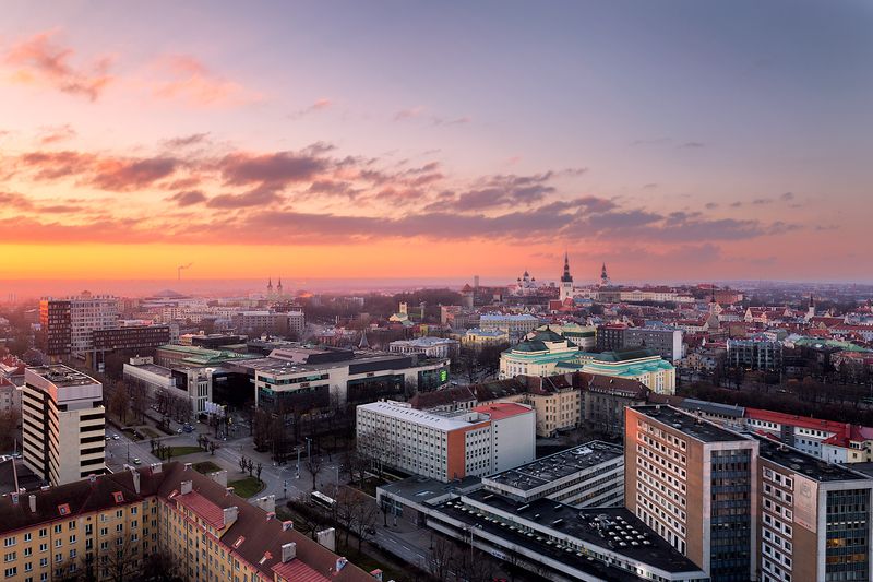 tallinn; estonia; city; cityscape; sunset, Sunsetphoto preview