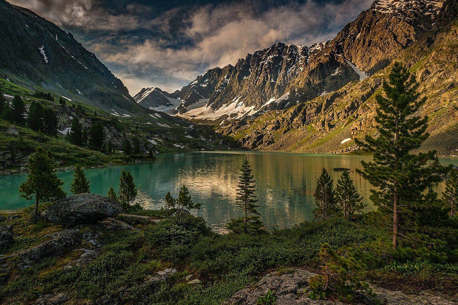 алтай, сибирь, куйгук, катунский хребет, утро, лето, Павел Филатов