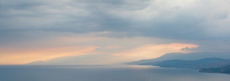 море, закат, горы photo preview