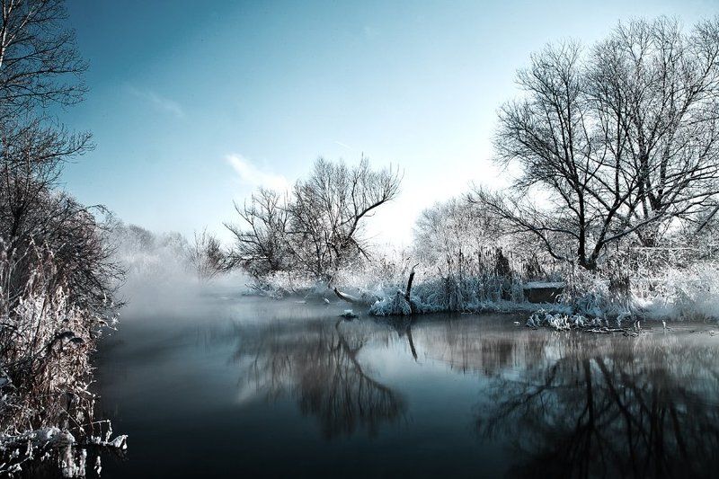 зима, сказка, лес, река, испарение Какая-то зимняя сказкаphoto preview