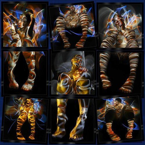 Akt... НогиМа... (Светографика - роспись по телу 2009)