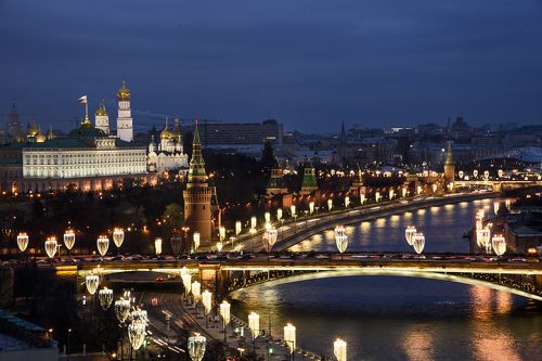 Московский Кремль в январе
